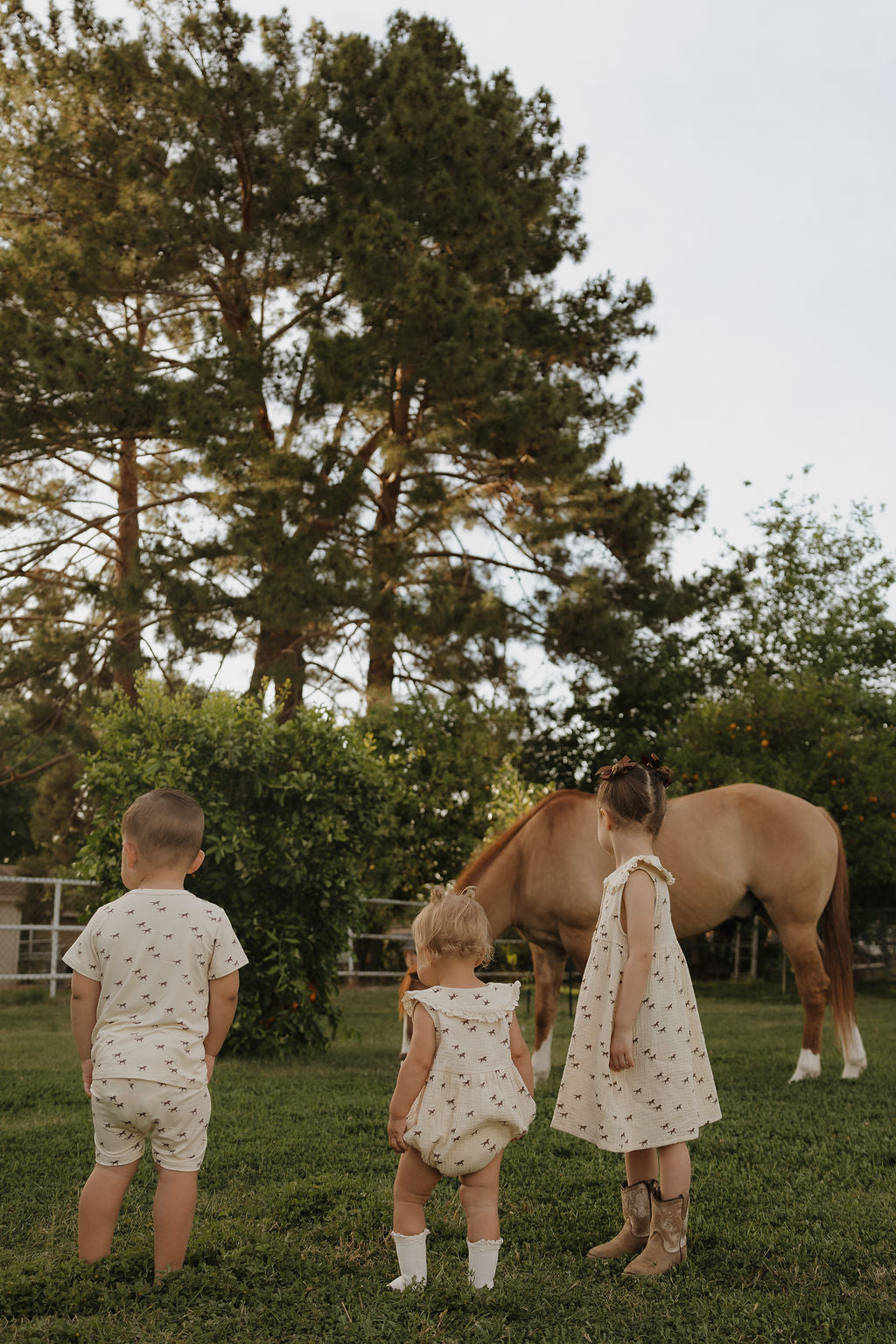 wild horses bamboo pajamas // SHORTS SET