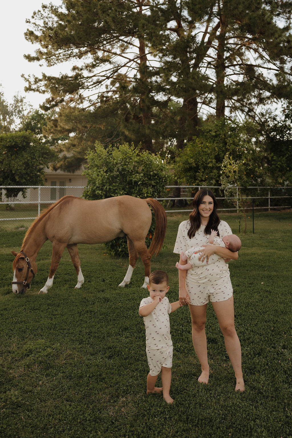 wild horses bamboo pajamas // SHORTS SET