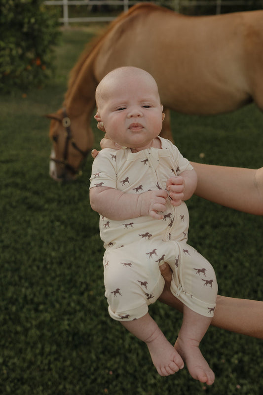 wild horses bamboo pajamas // SHORTIE