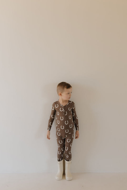 giddy up bamboo pajamas // LONG-SLEEVE TWO-PIECE SET (sizing up to 8/9)