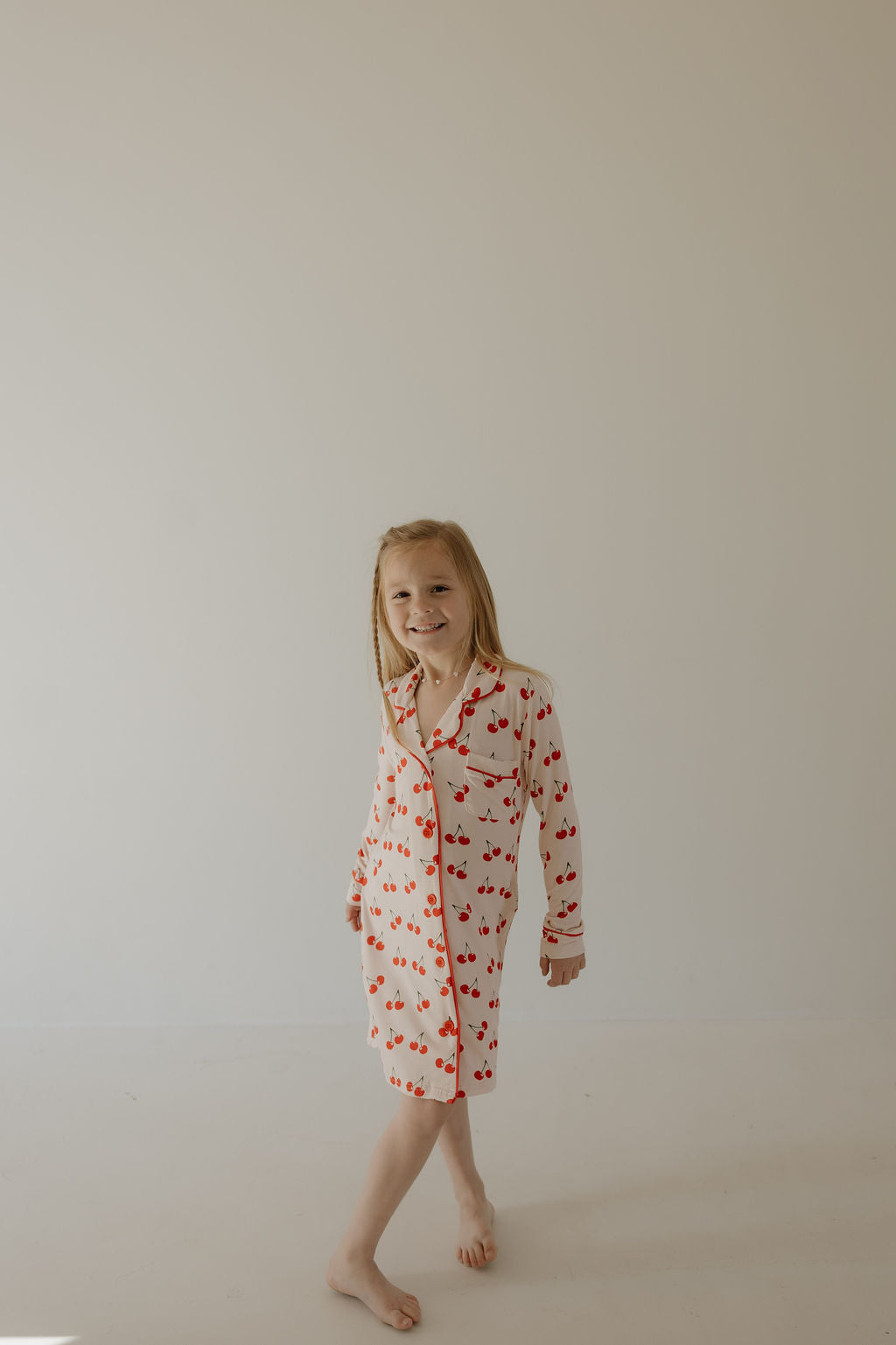 toddler/child bamboo night gown // cherry orchard