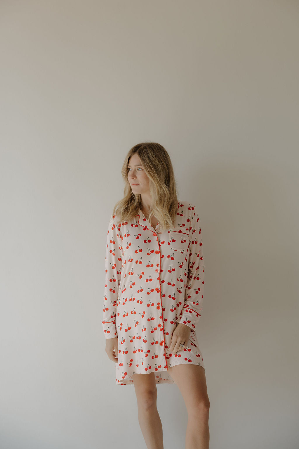 women’s bamboo night gown // cherry orchard