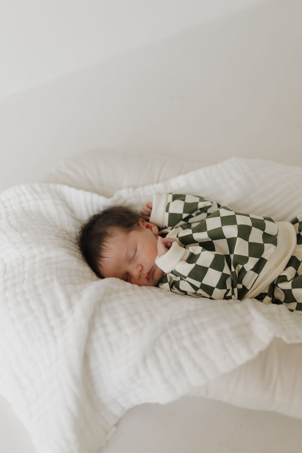 sweat set // green checkered (mama + me!)