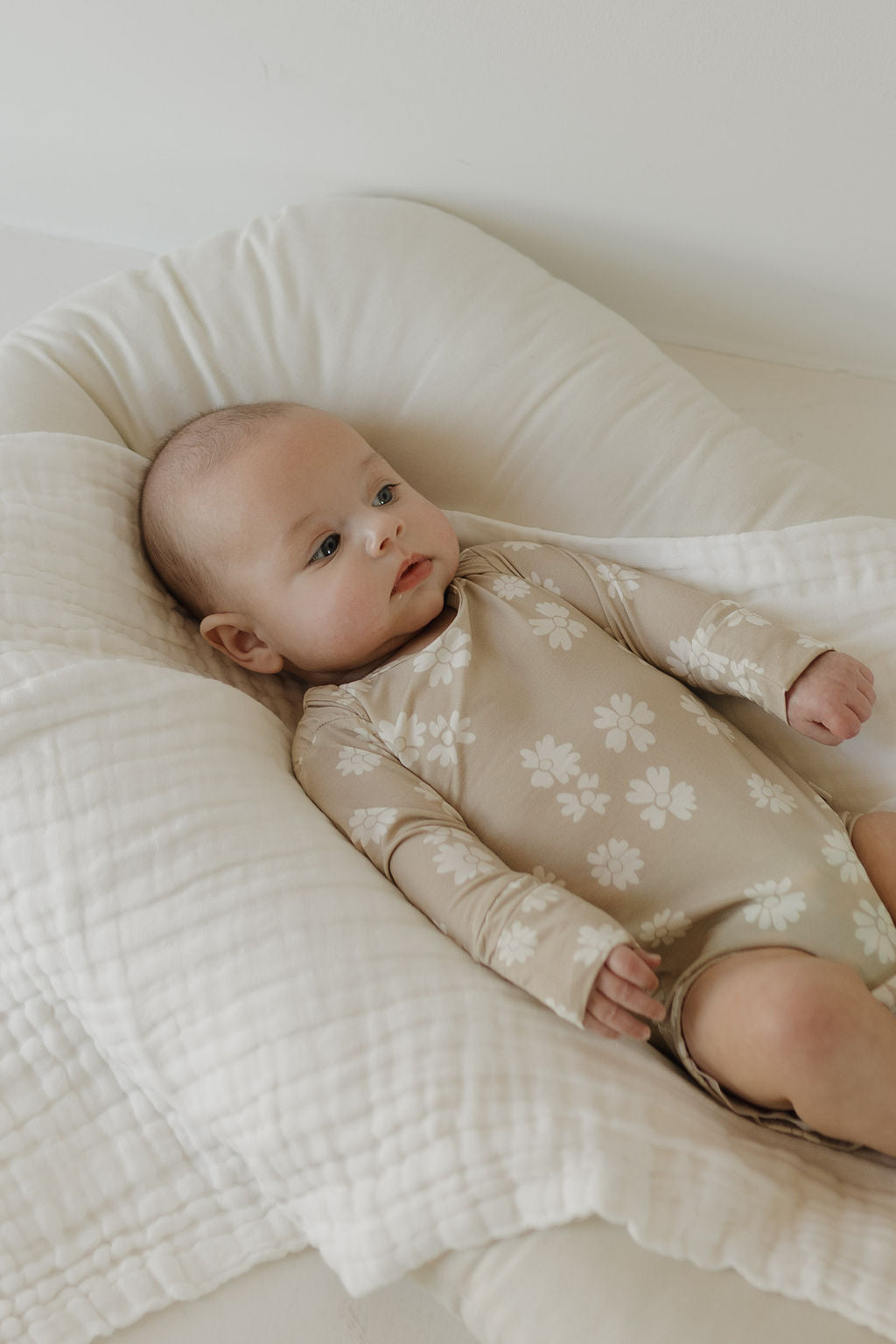 long sleeve bamboo snapsuit // lazy daisy