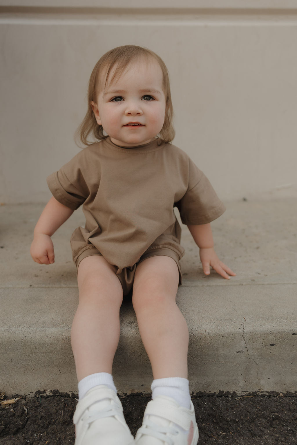 short sleeve romper // patina (mama + me)