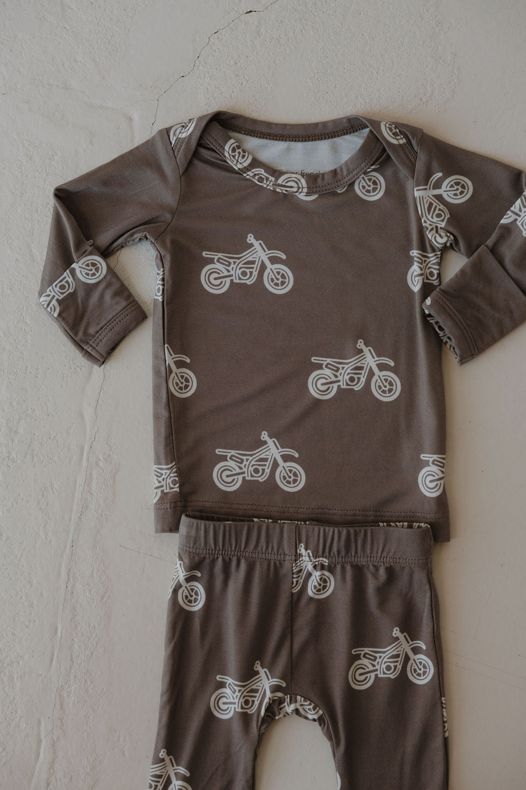 dirt bike bamboo pajamas // SLEEPY-TIME FOOTED SET