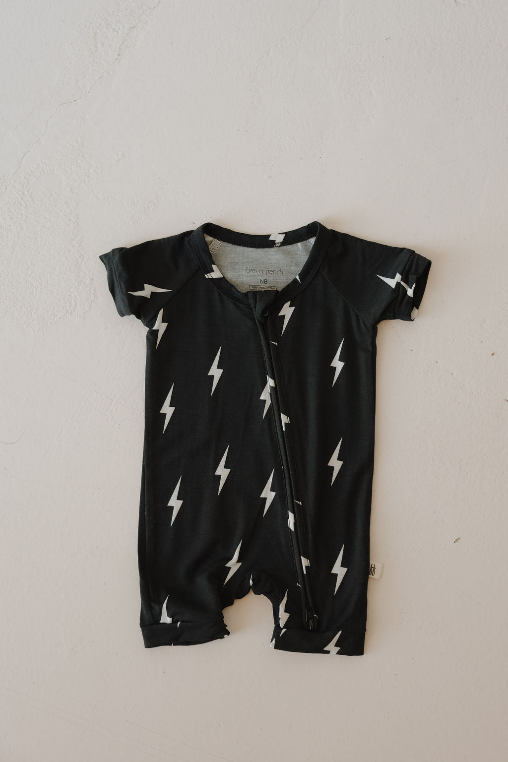 midnight lightning bolt bamboo pajamas // SHORTIE