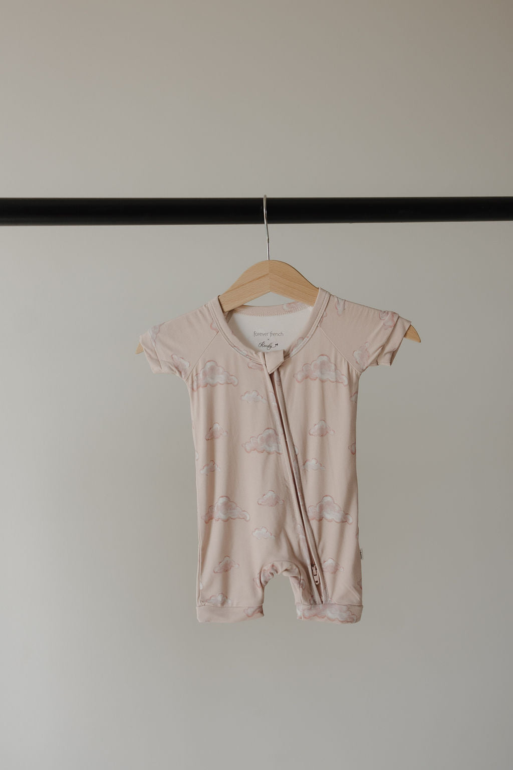 neutral blush cloud bamboo pajamas // SHORTIE (mama + me)