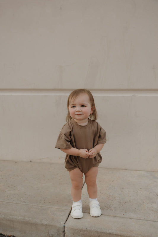 short sleeve romper // patina (mama + me)