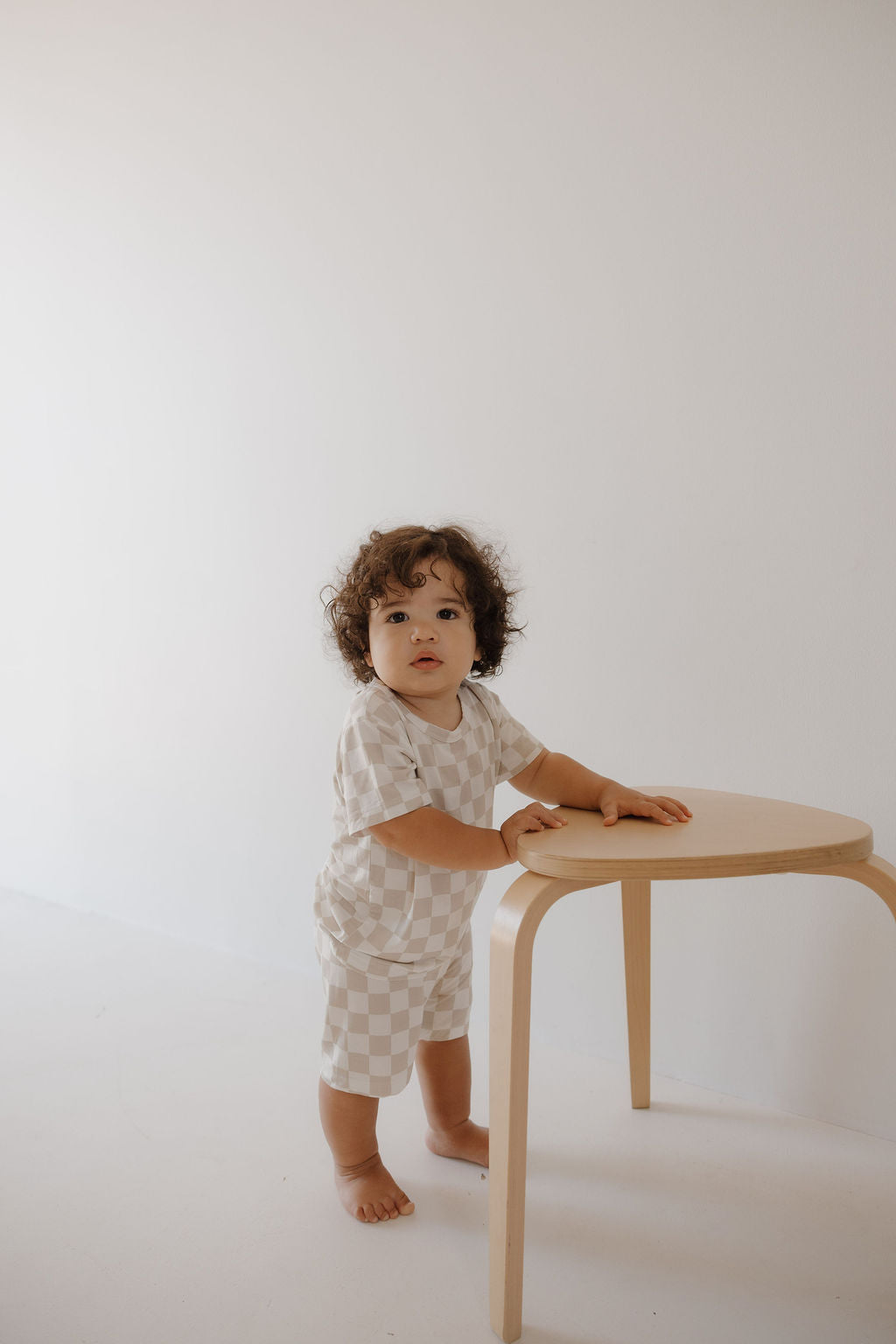 checkerboard bamboo pajamas // SHORTS SET (mama + me)