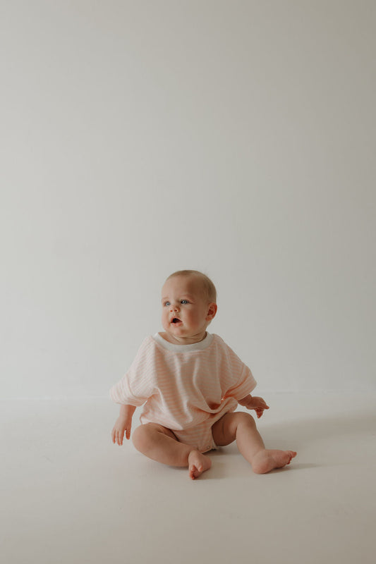 terry tshirt romper // cotton candy