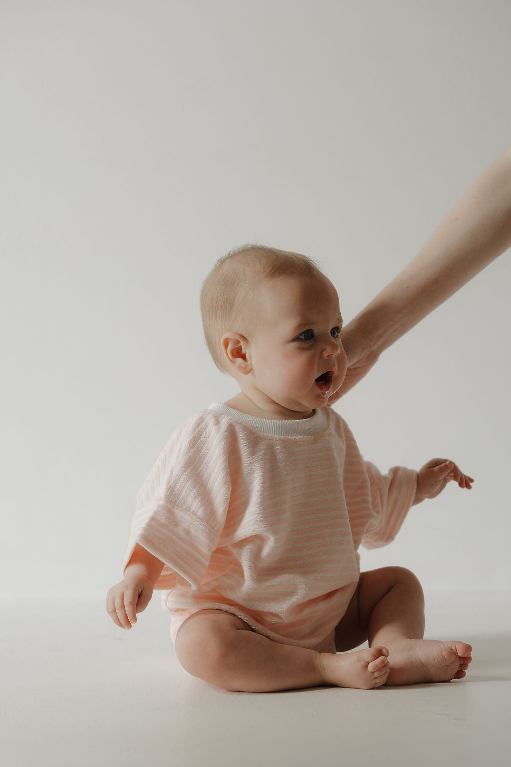 terry tshirt romper // cotton candy