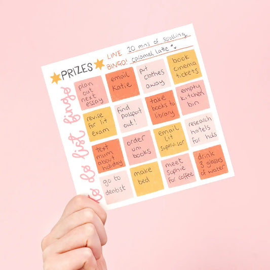 to-do list bingo square notepad
