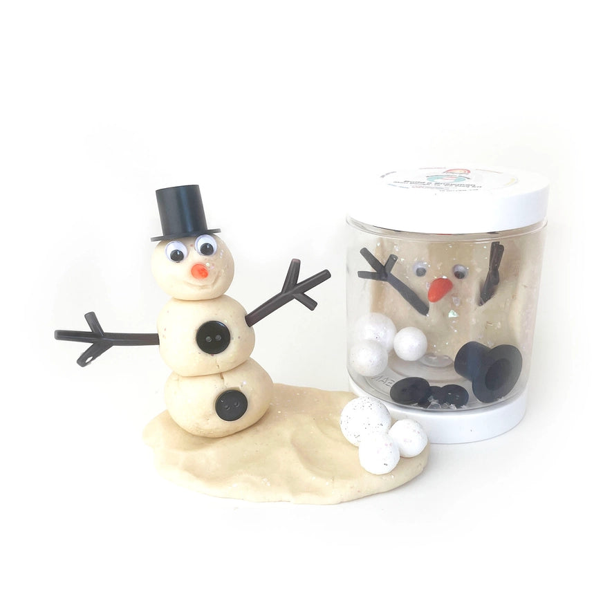 snowman mini dough-to-go kit