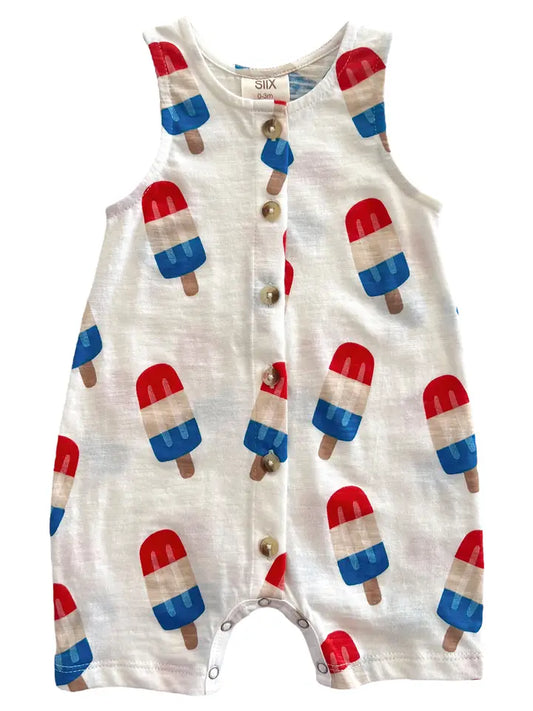 patriotic popsicle organic shortie bodysuit