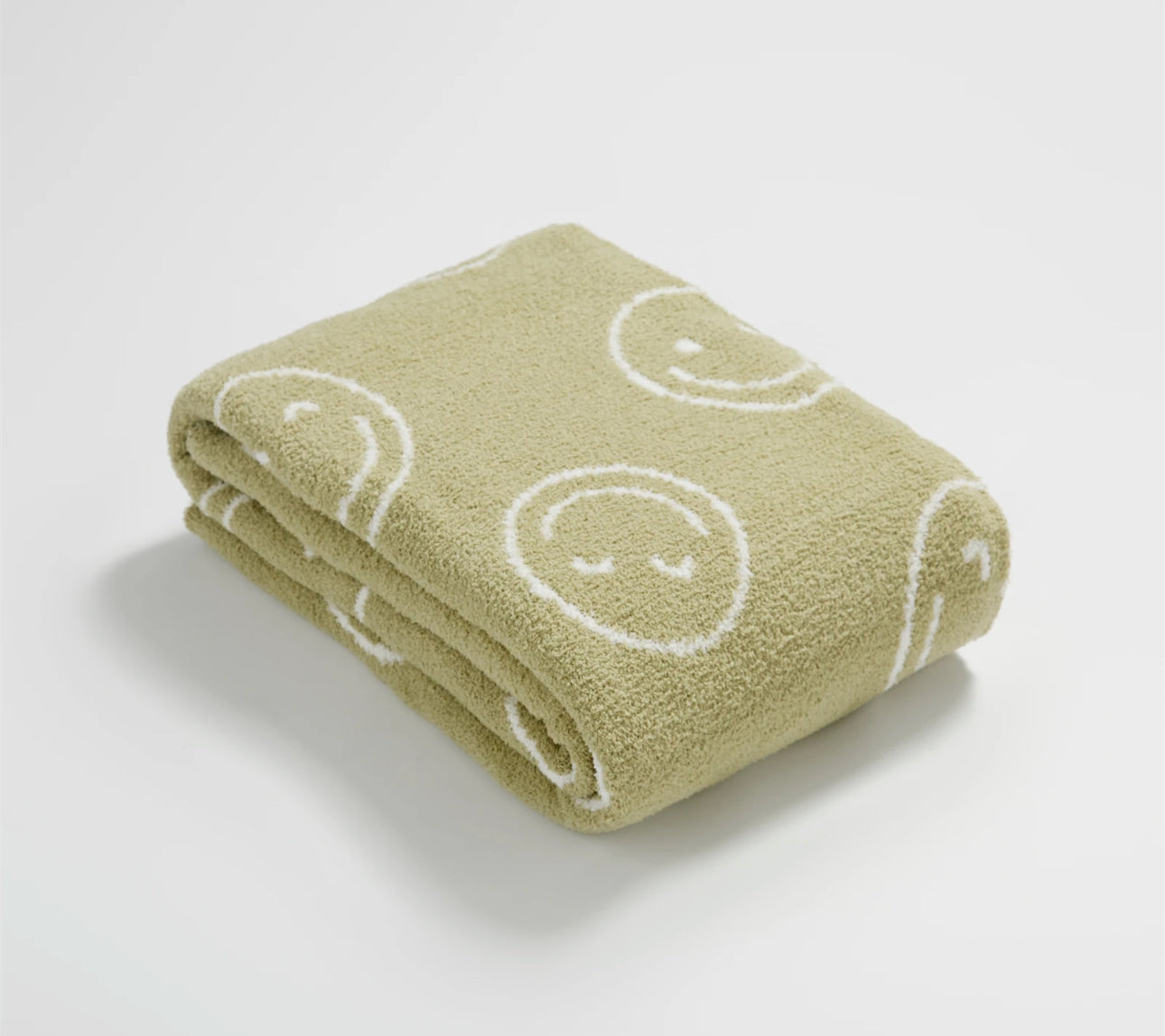 adult size sage smiley blanket // BUTTERY SOFT