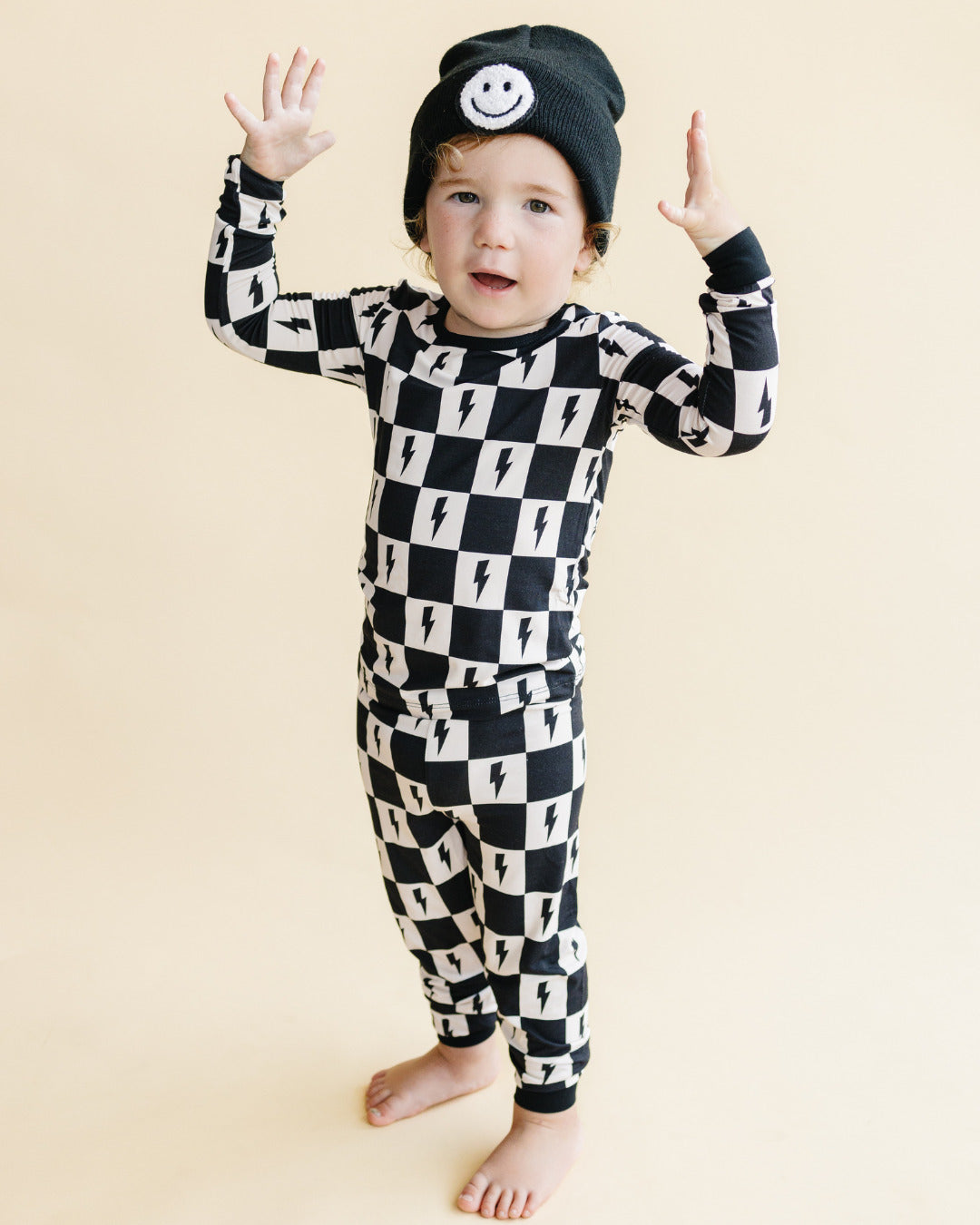 checks + bolts bamboo pajamas // LONG-SLEEVE TWO-PIECE SET (*up to size 8/9*)