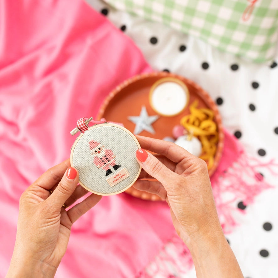 cross stitch kit // santa