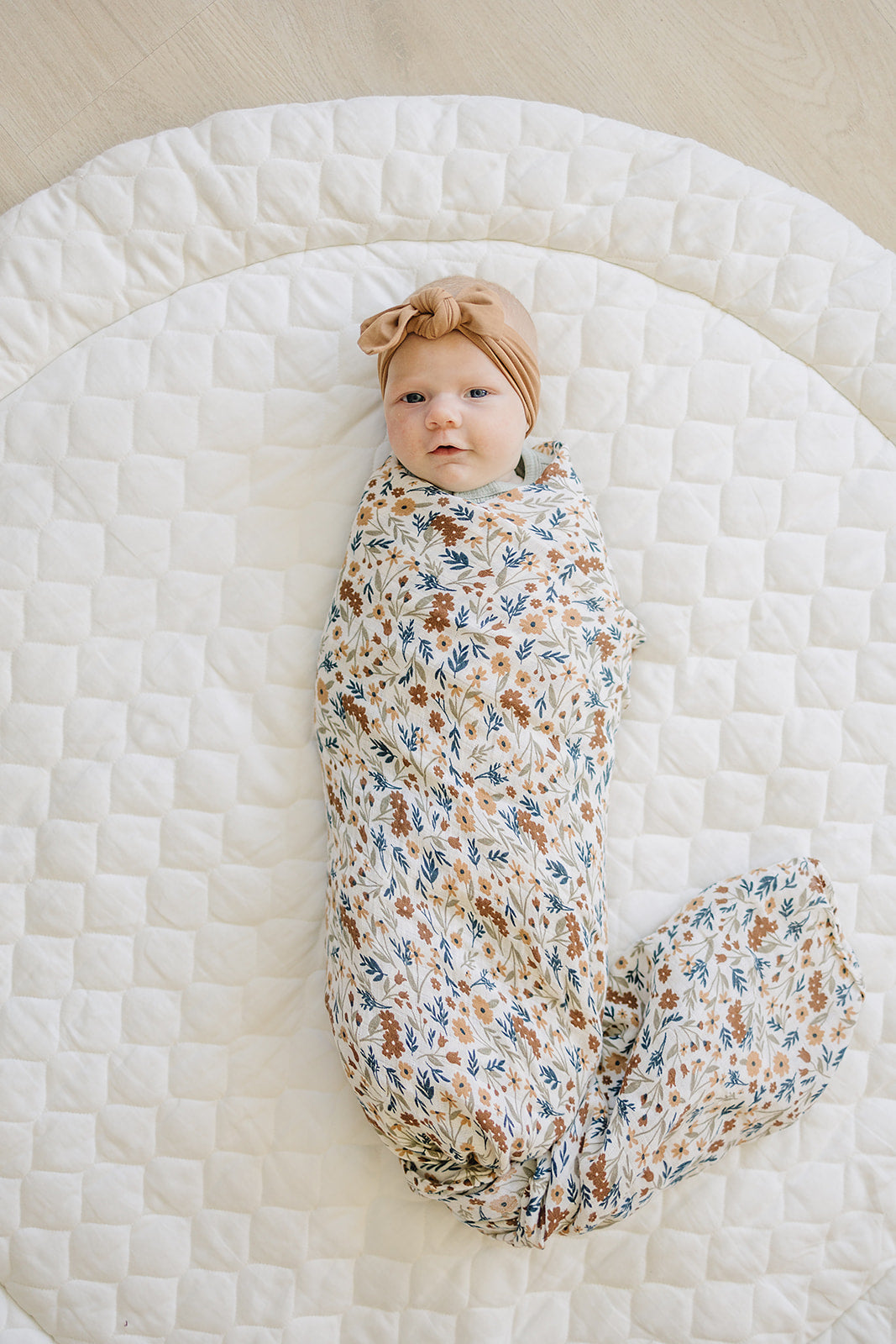 muslin swaddle blanket // multicolor floral