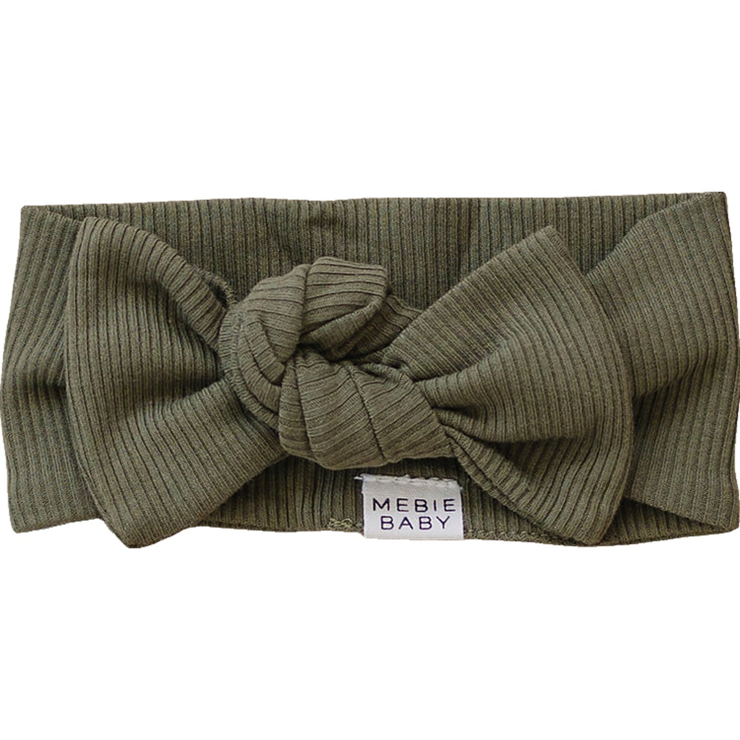 organic cotton ribbed head wrap // deep olive