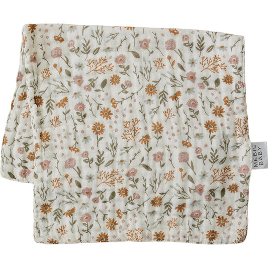 muslin burp cloth // girly floral