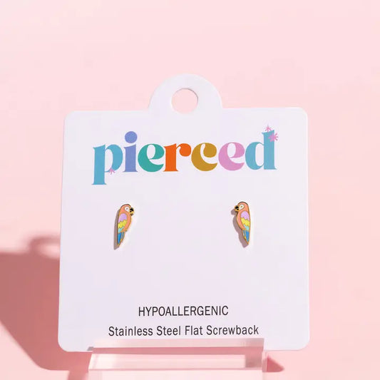 parrot 18k gold flatback studs // FLASH PREORDER! // open until 6.7 and ships mid-june