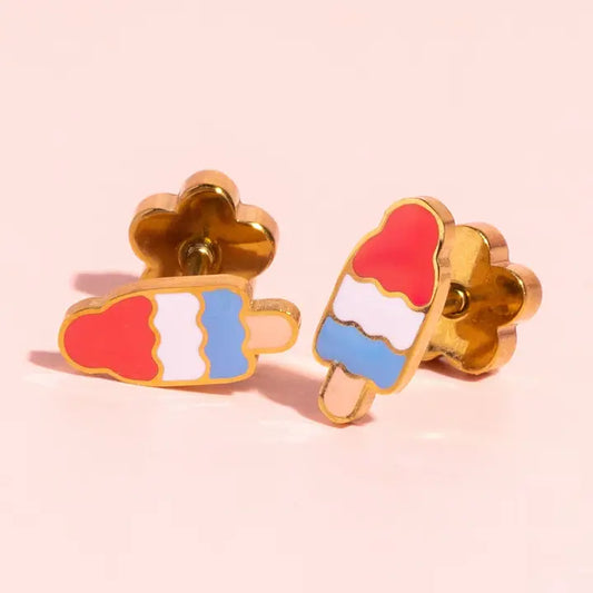 bomb pop 18k gold flatback studs // FLASH PREORDER! // open until 6.7 and ships mid-june