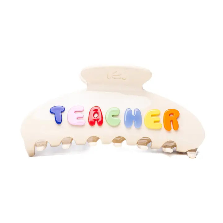 TEACHER claw clip // rainbow // TWO SIZE OPTIONS!!!