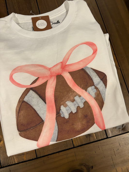 football bow tee