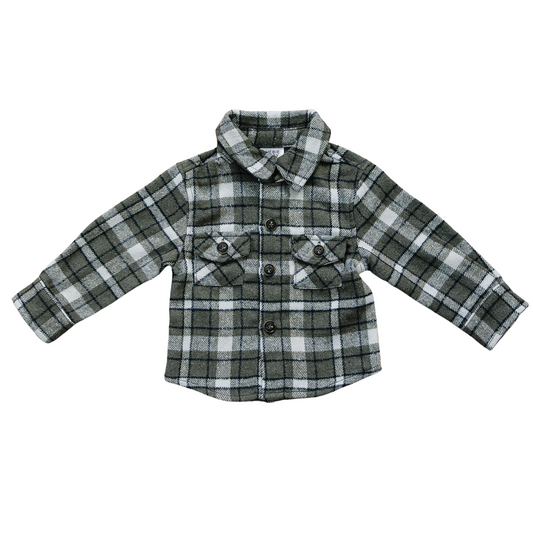 charcoal flannel shacket