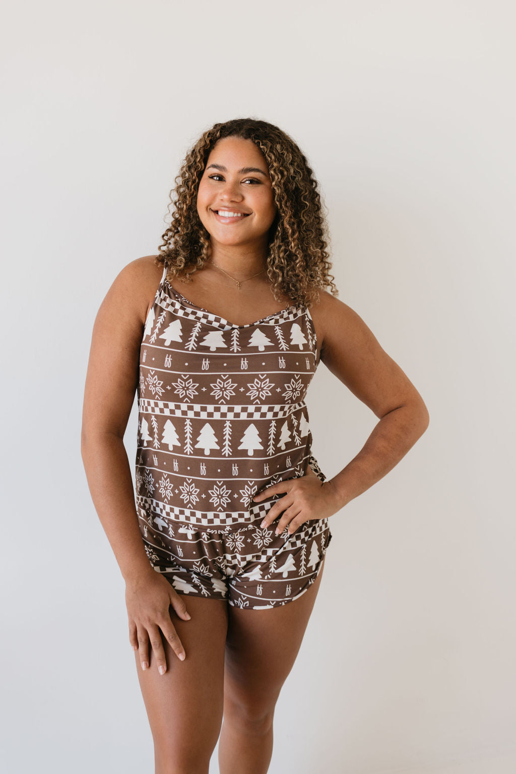 cami women's bamboo set // fair isle