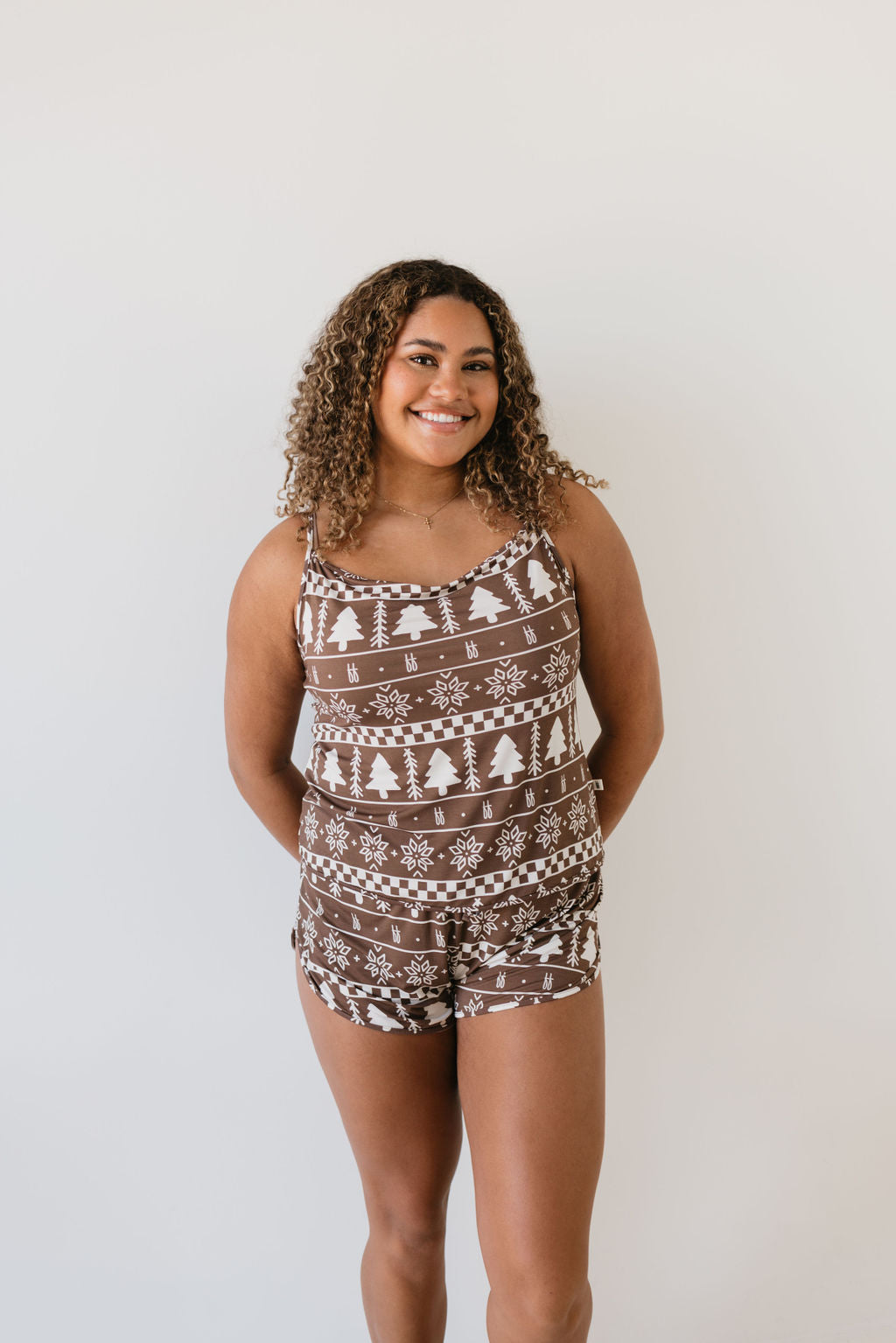 cami women's bamboo set // fair isle