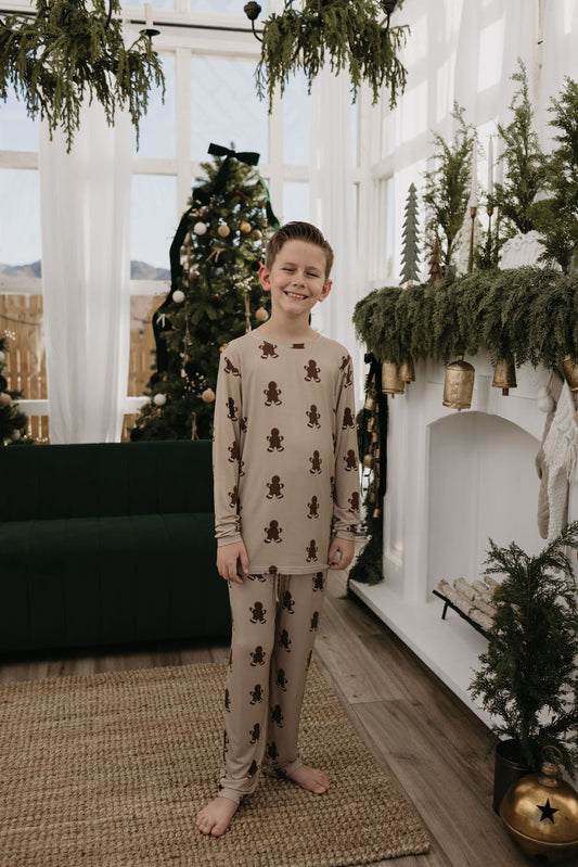 preteen straight leg bamboo pajamas // gingerbread