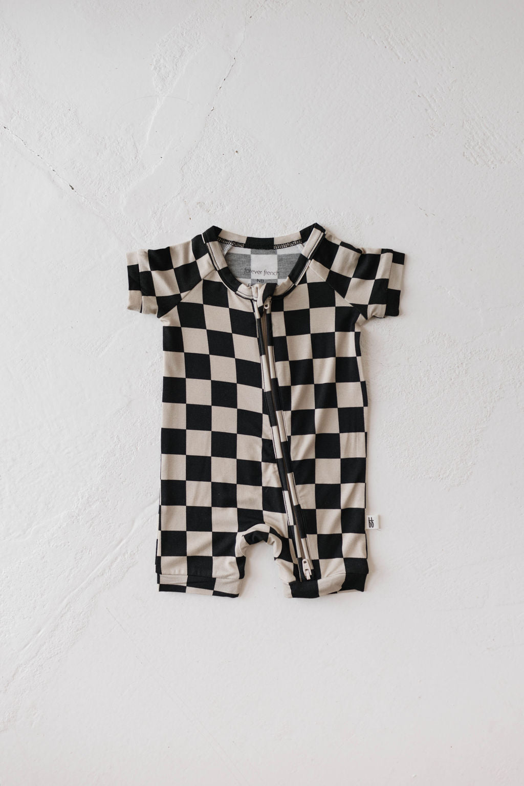 black checkerboard bamboo pajamas // SHORTIE