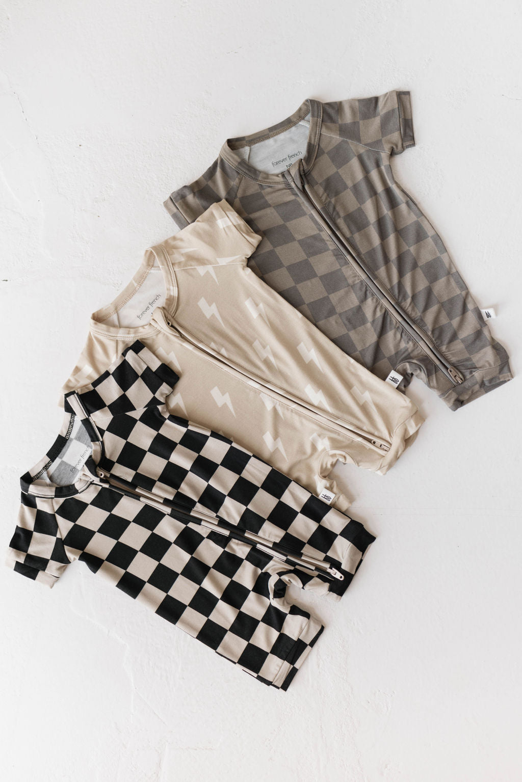 black checkerboard bamboo pajamas // SHORTIE