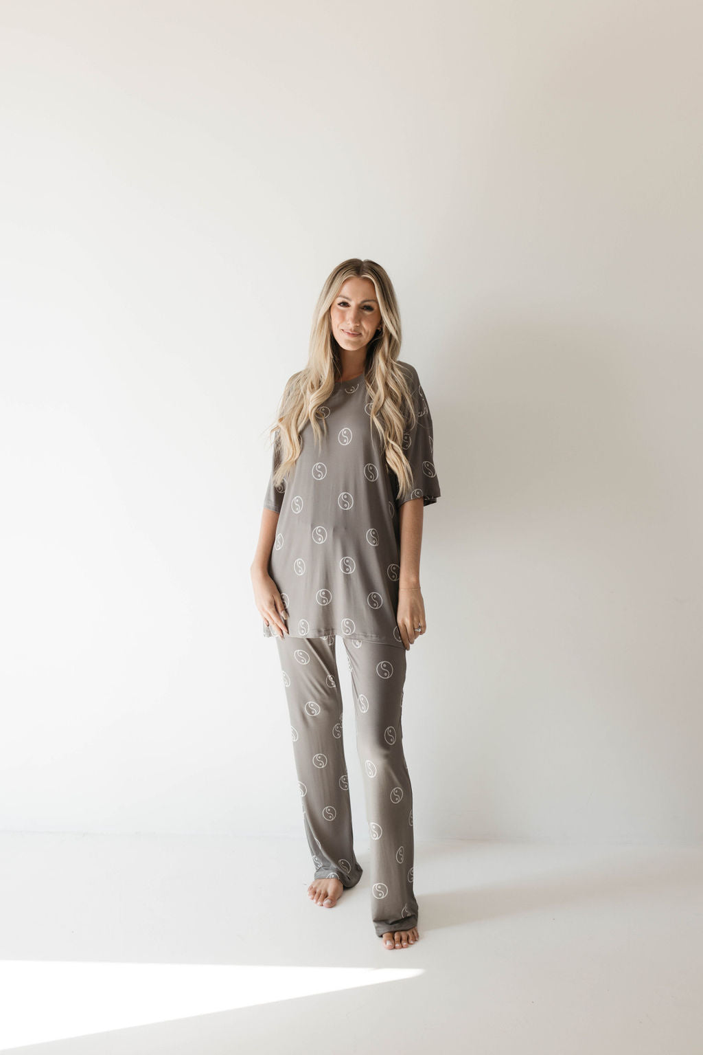 short-sleeve women's bamboo pajamas // yin yang