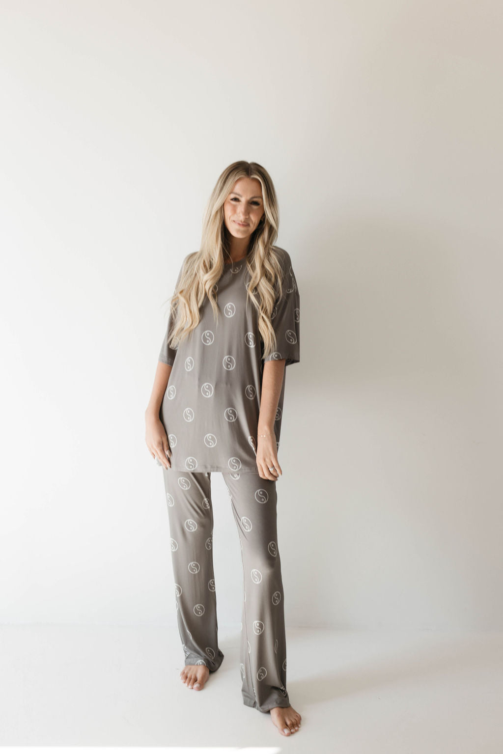 short-sleeve women's bamboo pajamas // yin yang