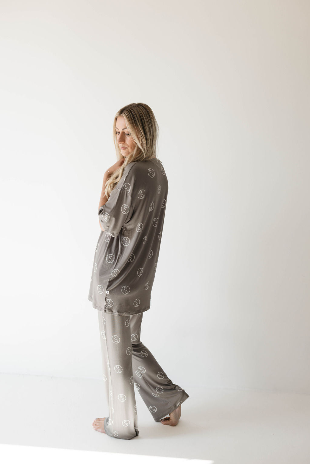 short-sleeve women's bamboo pajamas // yin yang