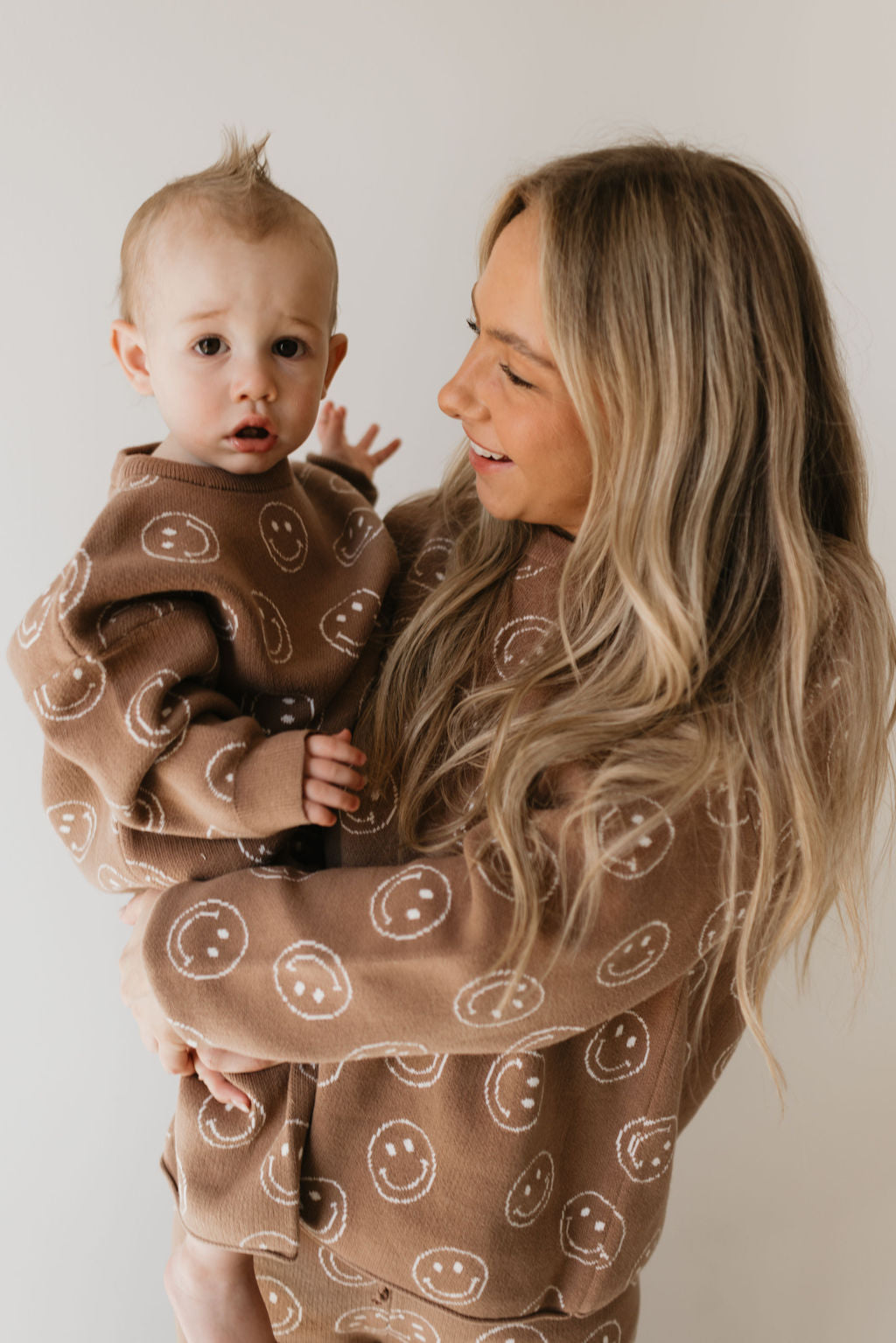 women's knit pant set // tan just smile