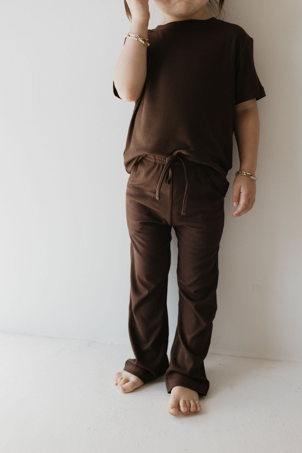 short-sleeve bamboo lounge set // coffee bean (comes in extended sizing)