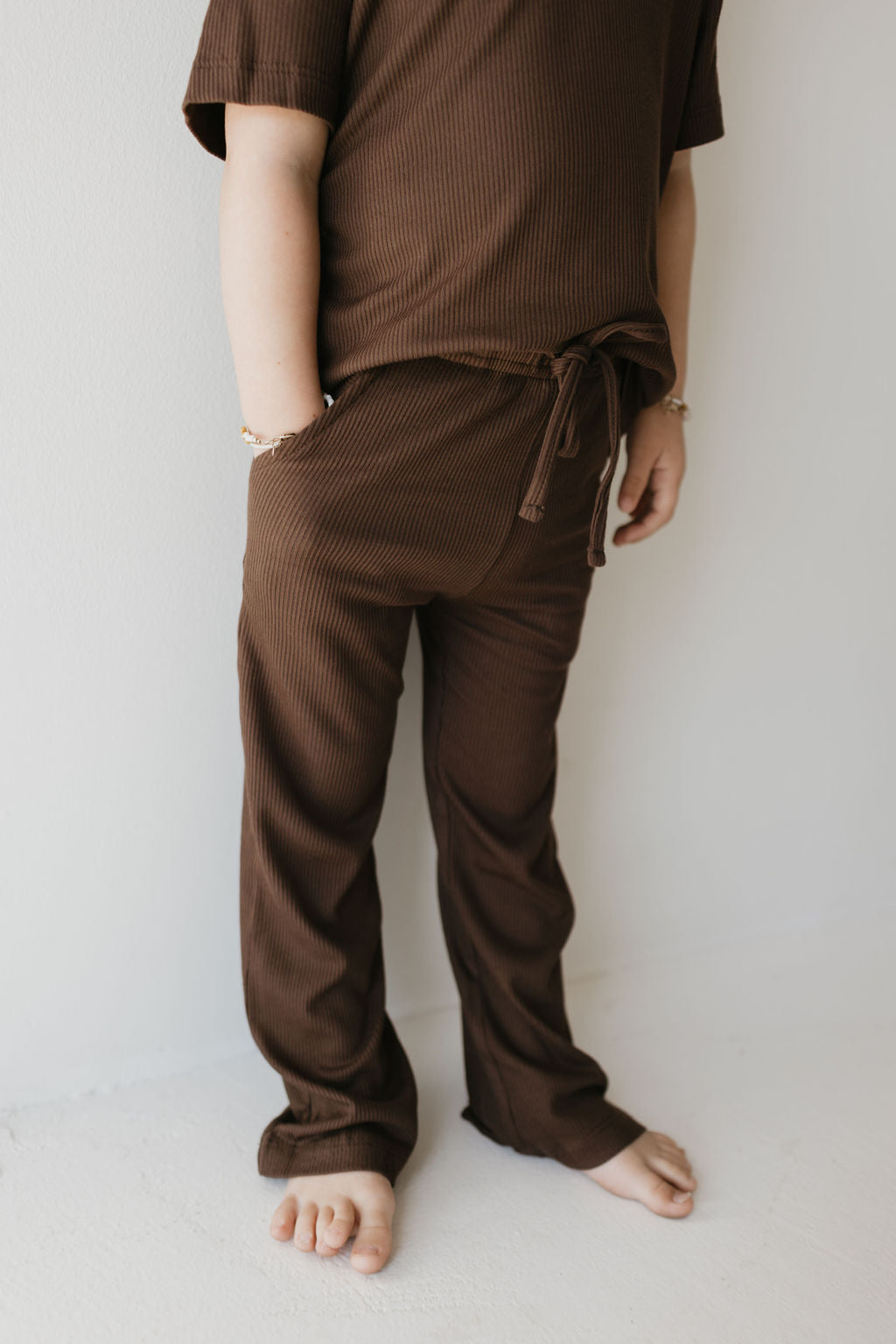 short-sleeve bamboo lounge set // coffee bean (comes in extended sizing)