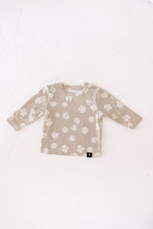 long-sleeve bamboo tshirt // lazy daisy (sizing up to 10/12)