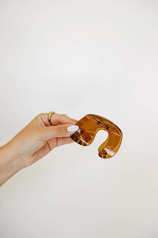arch claw clip // brown