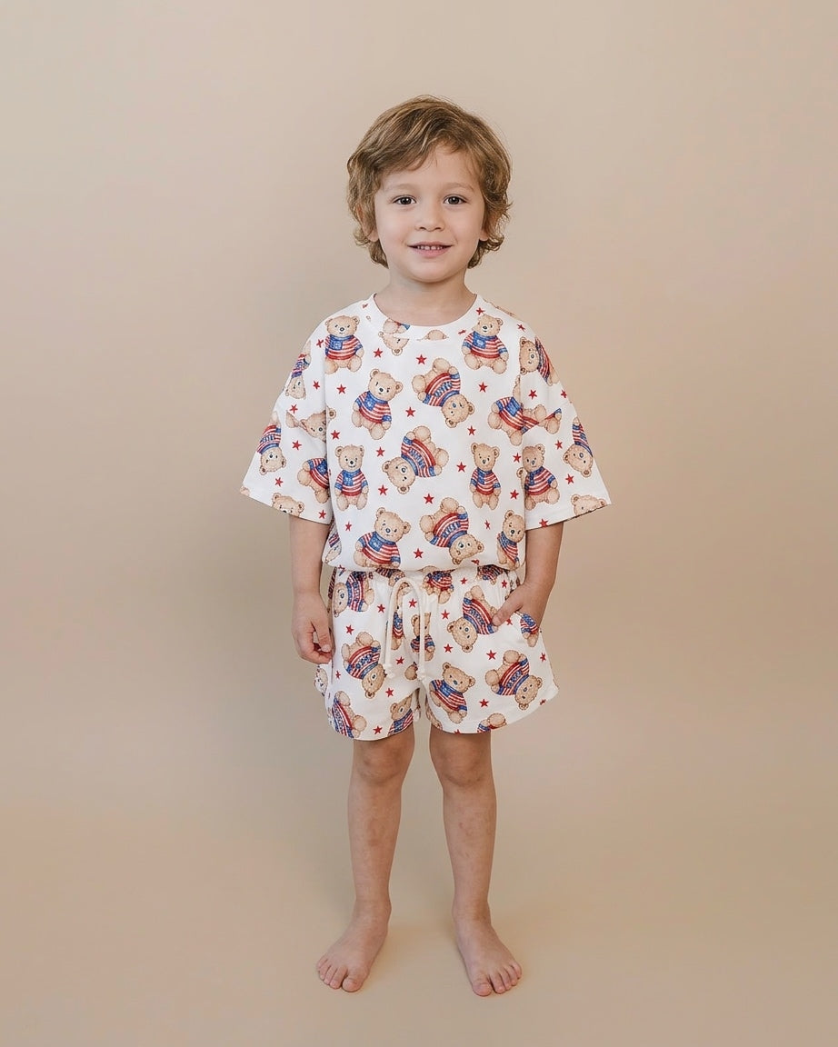 shorts set // american bear