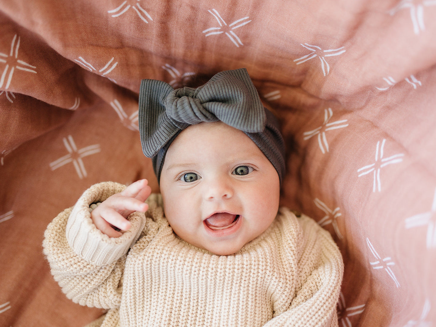 organic cotton ribbed head wrap // charcoal