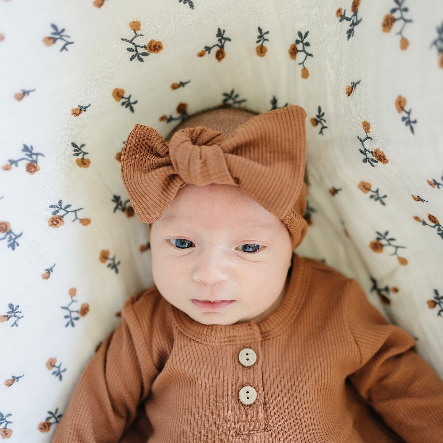 organic cotton ribbed head wrap // rust