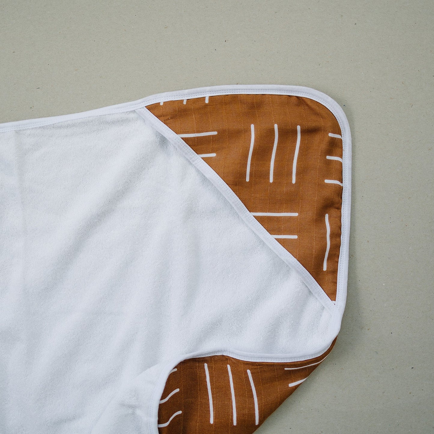 muslin hooded towel // deep mustard