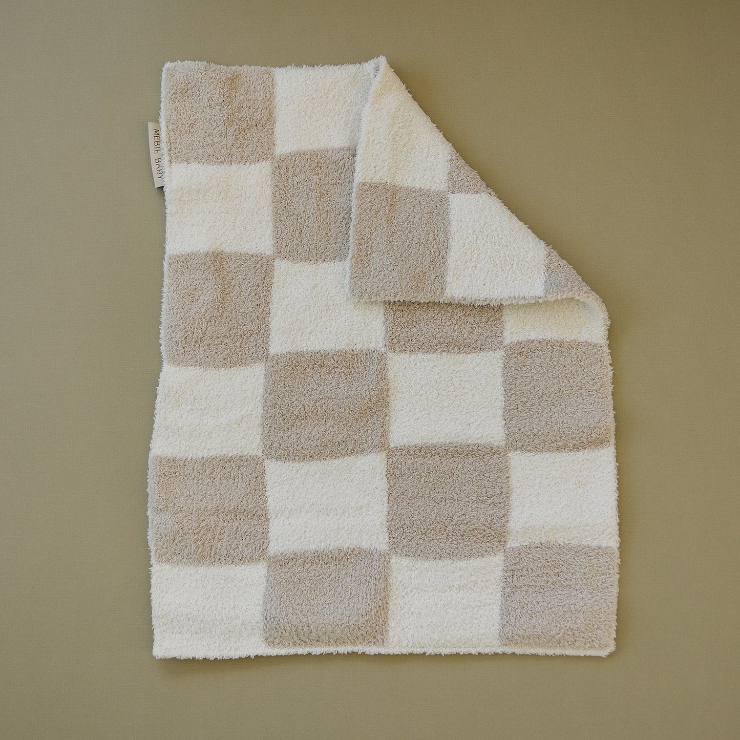 plush blanket // taupe checkered