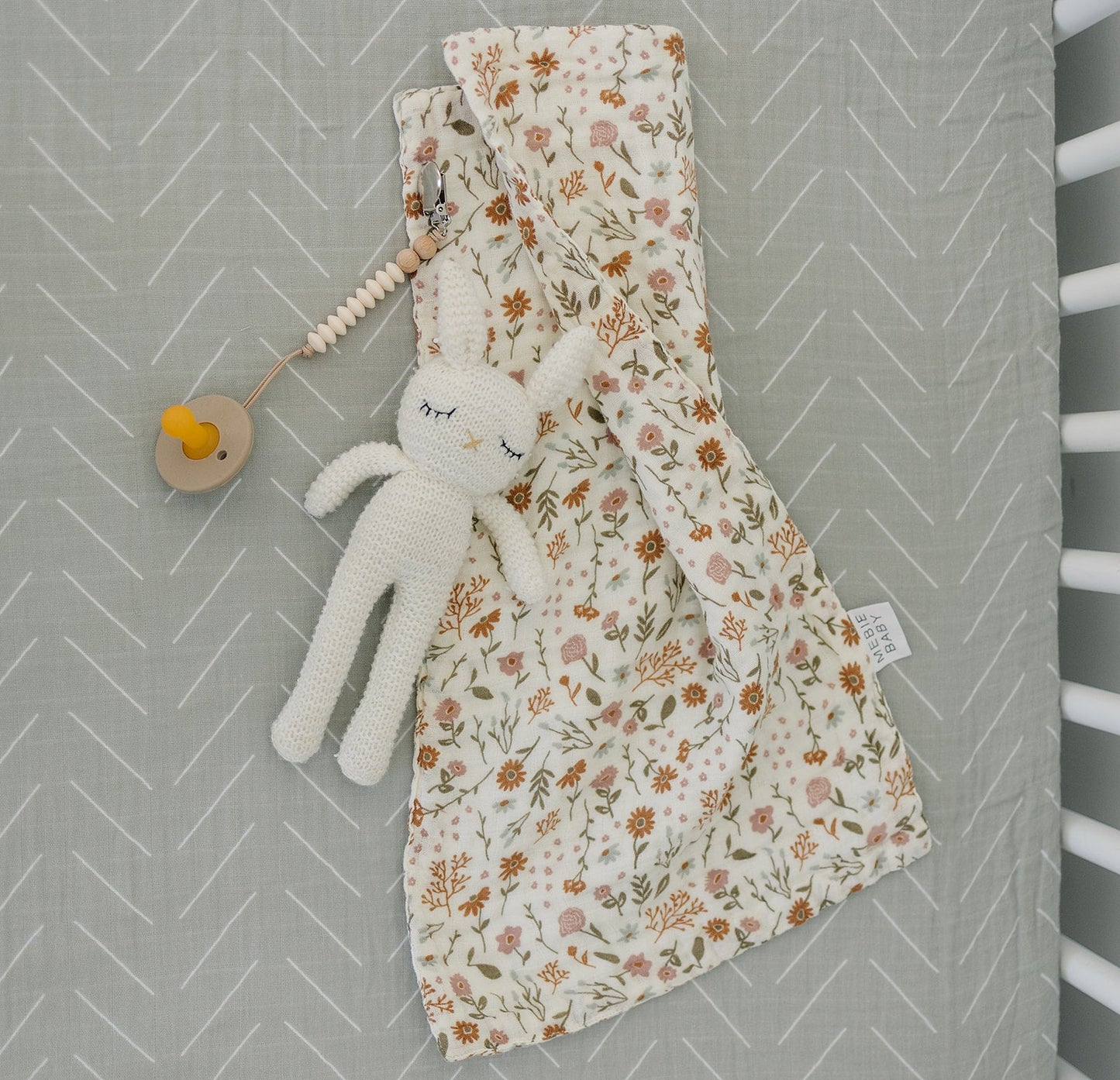 muslin burp cloth // girly floral