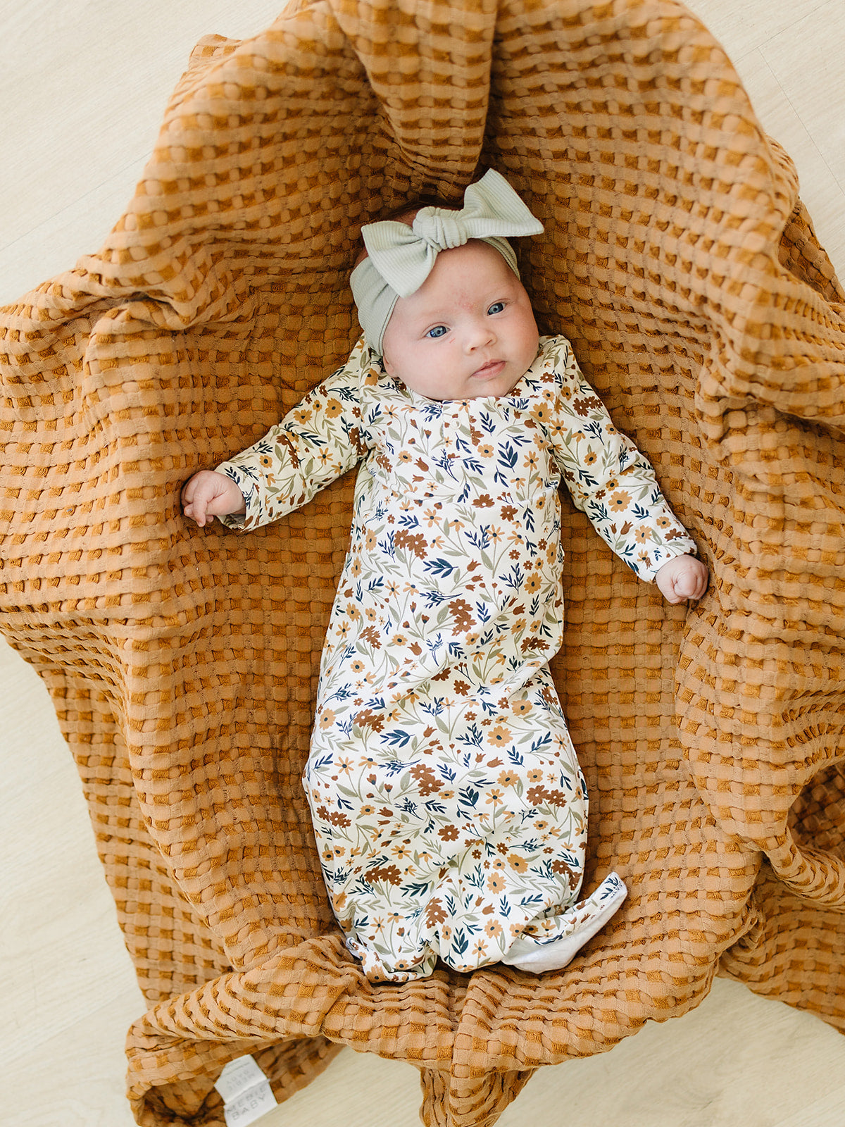 organic cotton ribbed head wrap // sage